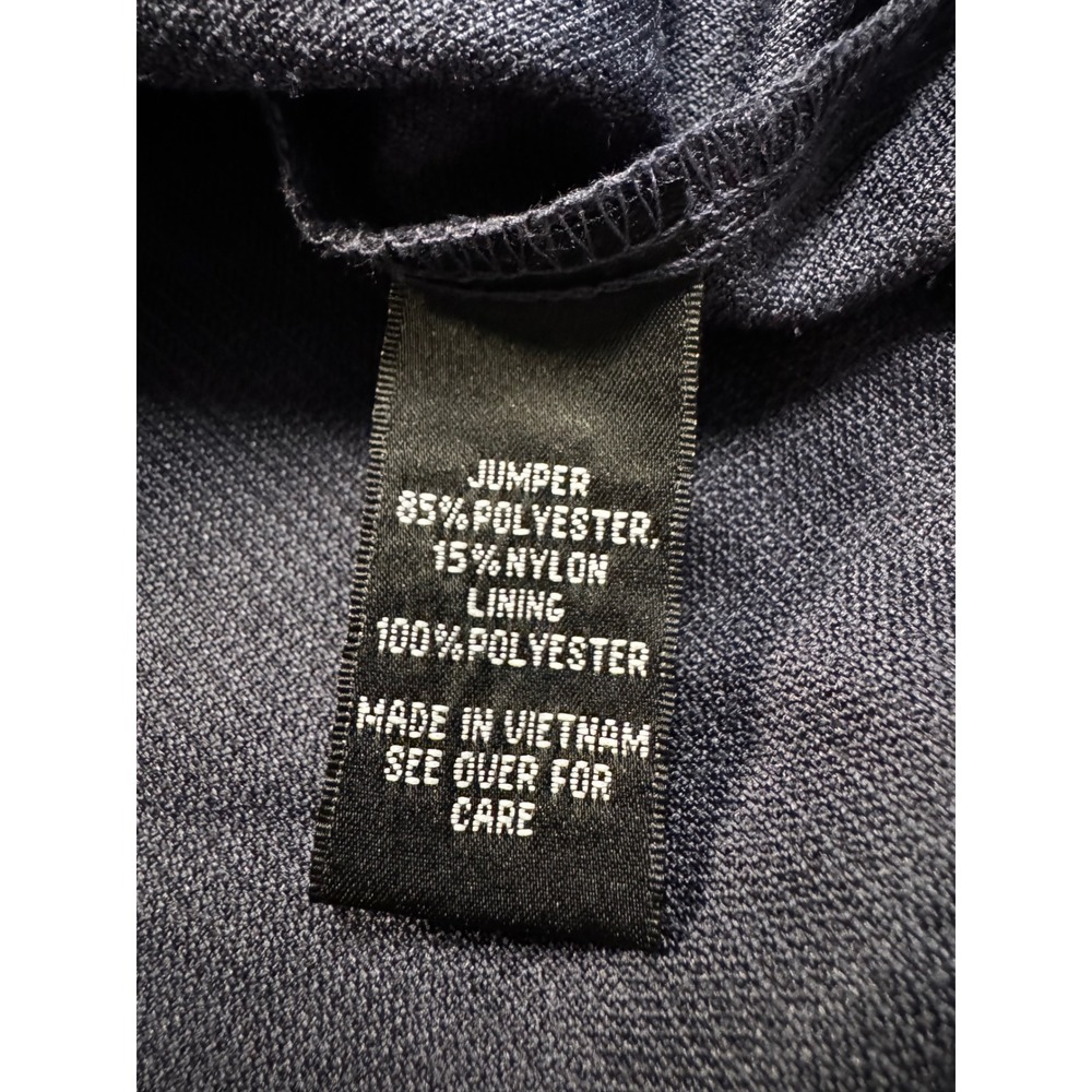 IN San Francisco‎ Navy Blue Corduroy Jumper Dress Button Front Pinafore XL NEW - Picture 6 of 7